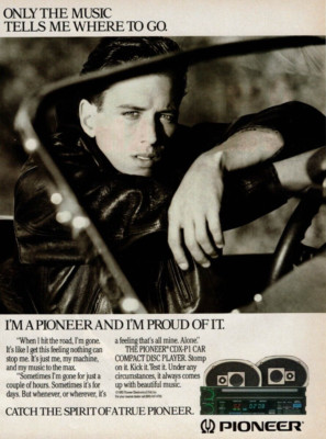 1985 Vintage Print Ad Pioneer CDX-P1 Car Compact Disc Player Only The Music