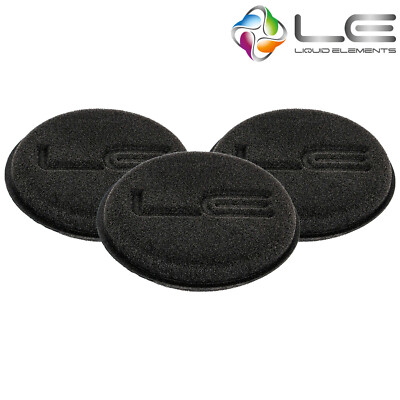 3x Liquid Elements Schwamm Sponge Schaumstoff Applikator Applicator schwarz