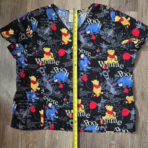 Cherokee Scrub Top 2XL Pooh Eeyore 26 inches long 26 Inch Armpit to Armpit XXL - Bild 2 von 6