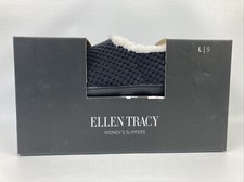 NEW  Ellen Tracy White Memory Foam Slippers Size Large 9M