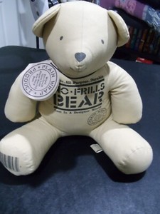 Teddy Bear No Frills,  Collectors NEW w/Tags