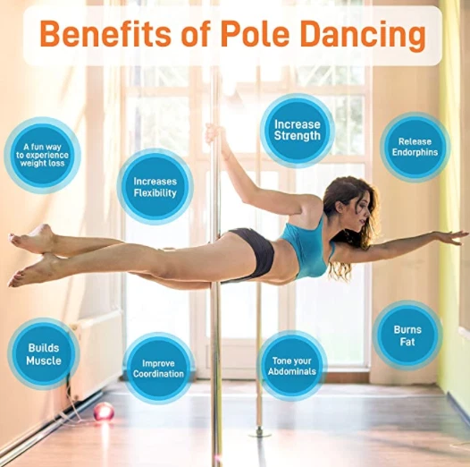 Dancing Pole Dance 360 Spinning Pro Kit Extensión Profesional Stripper Gimnasio Bar Foto 3 de 4