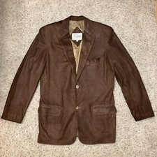 REMY Leather Jacket BROWN Classic - Sz 38 L Made in USA Nice!