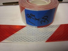 3M RED SILVER Reflective Diagonal Stripe Conspicuity Tape 1-5/8" x 30' CUSTOM