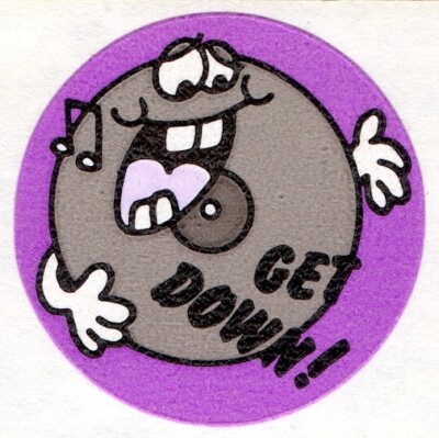 Trend Scratch And Sniff Matte Licorice Record Stinky Stickers No TM Vtg 1980's