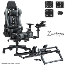 Zootopo Flight Simulator Stand With Gray Seat Fit For Airbus Stick And Throttle