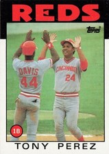 Tony Perez 1986 Baseball Card TOPPS #85