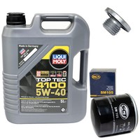 MotoröL Set 5W-40 5 Liter + ÖLfilter SM 105 + Schraube FüR Chevrolet Opel 2.0