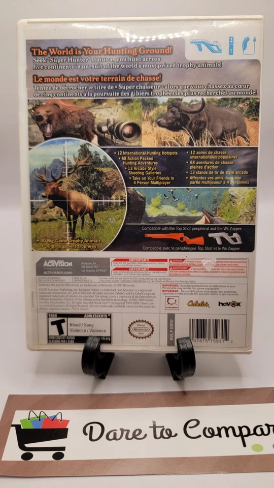 Cabela's Big Game Hunter 2010 (Nintendo Wii, 2009) - CIB - Image 2 of 4