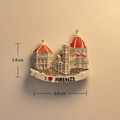 Italy Florence Piazza Olmo Collectible Tourist Souvenir 3D Resin