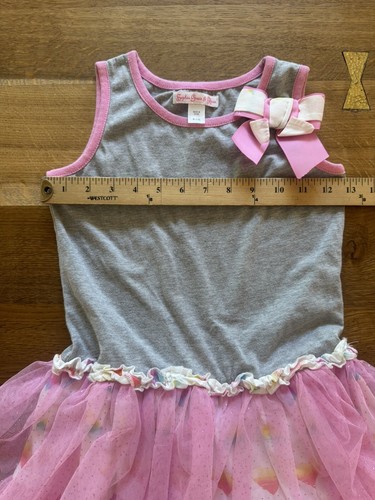 Sophia Grace & Rose Girls Dress Size 7-8 Sleeveless Tutu Skirt Gray Pink - Picture 8 of 8