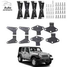 For Jeep Wrangler JK 2007-2018 Black Steel Powder-Coated Body Door Hinge 16Pcs