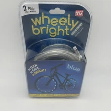 JML Wheely Bright 2 Pack Blue LED Bicycle Spokes Wheel Lights Easy Install