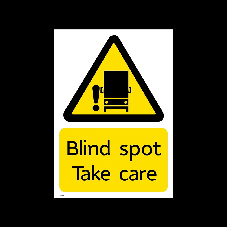 HEALTH&SAFETYDIRECT Blind Spot - Take Care Sticker / Sign - TFL - LORRY - LONDON - CYCLIST (MISC229)