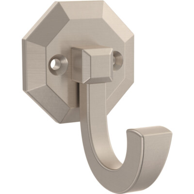 Better Homes Gardens Single Prong Hex Hook Satin Nickel Finish