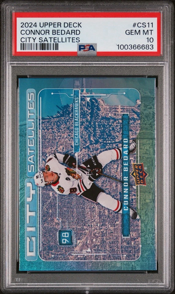 Connor Bedard 2024 Upper Deck City Satellites CS11 PSA 10 - Image 2 of 4