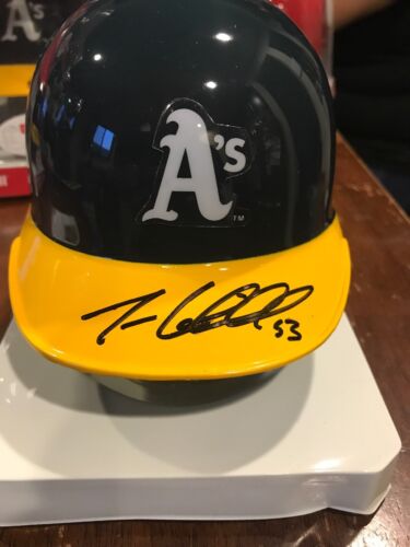 Trevor Cahill Signed Athletics Mini Helmet AMSM - Picture 1 of 6