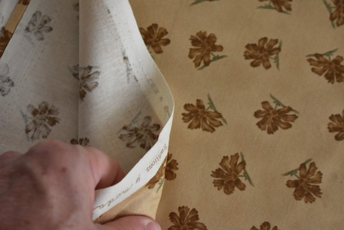 By 1/2 Yd, Brown Floral on Tan Quilt Cotton, Moda/Collections Cause/Marcus,M8487 - Picture 4 of 6