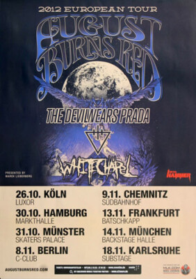August Burns Red - Sleddin Hill, Tour 2012 | Konzertplakat | Poster