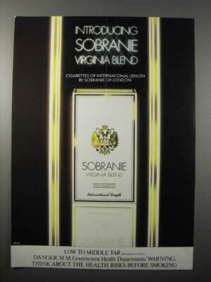 1982 Sobranie Virginia Blend Cigarette Ad - Introducing