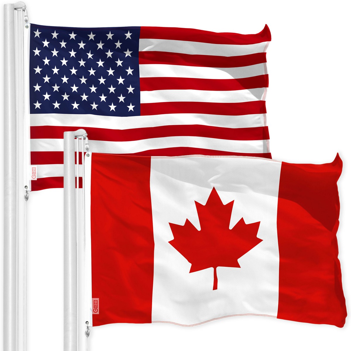 USA American Flag & Canada Canadian Flag 3x5 FT Printed 150D