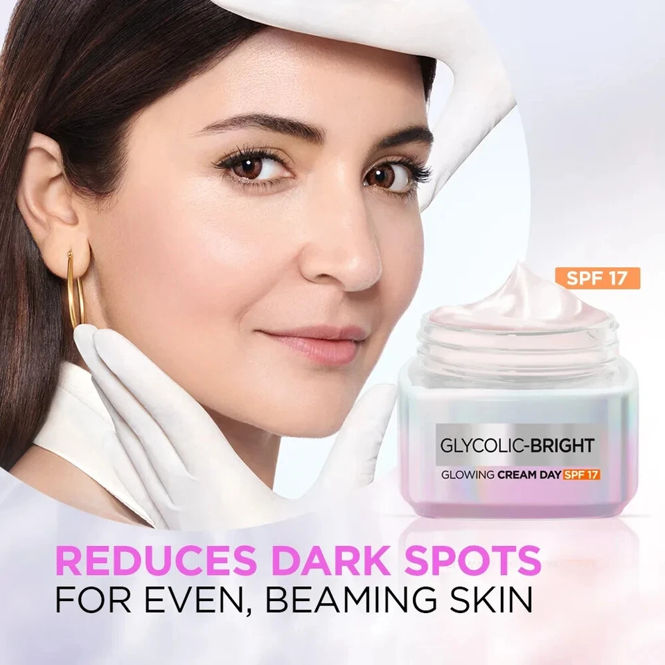 Crema de día brillante glicólica L'Oréal Paris FPS 17, 50 ml, paquete de 2 envío gratuito Foto 4 de 4