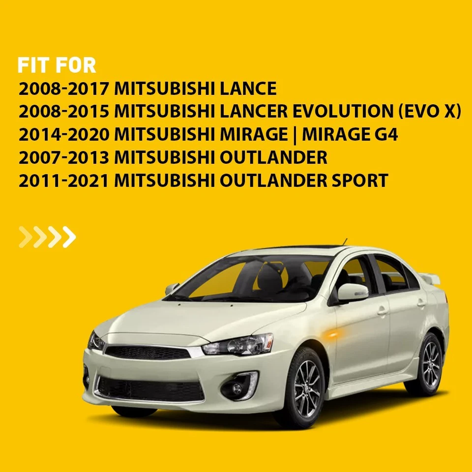 1/2/3SET ámbar fluido luz lateral LED para Mitsubishi Outlander Sport O 2011-2021 Foto 2 de 4