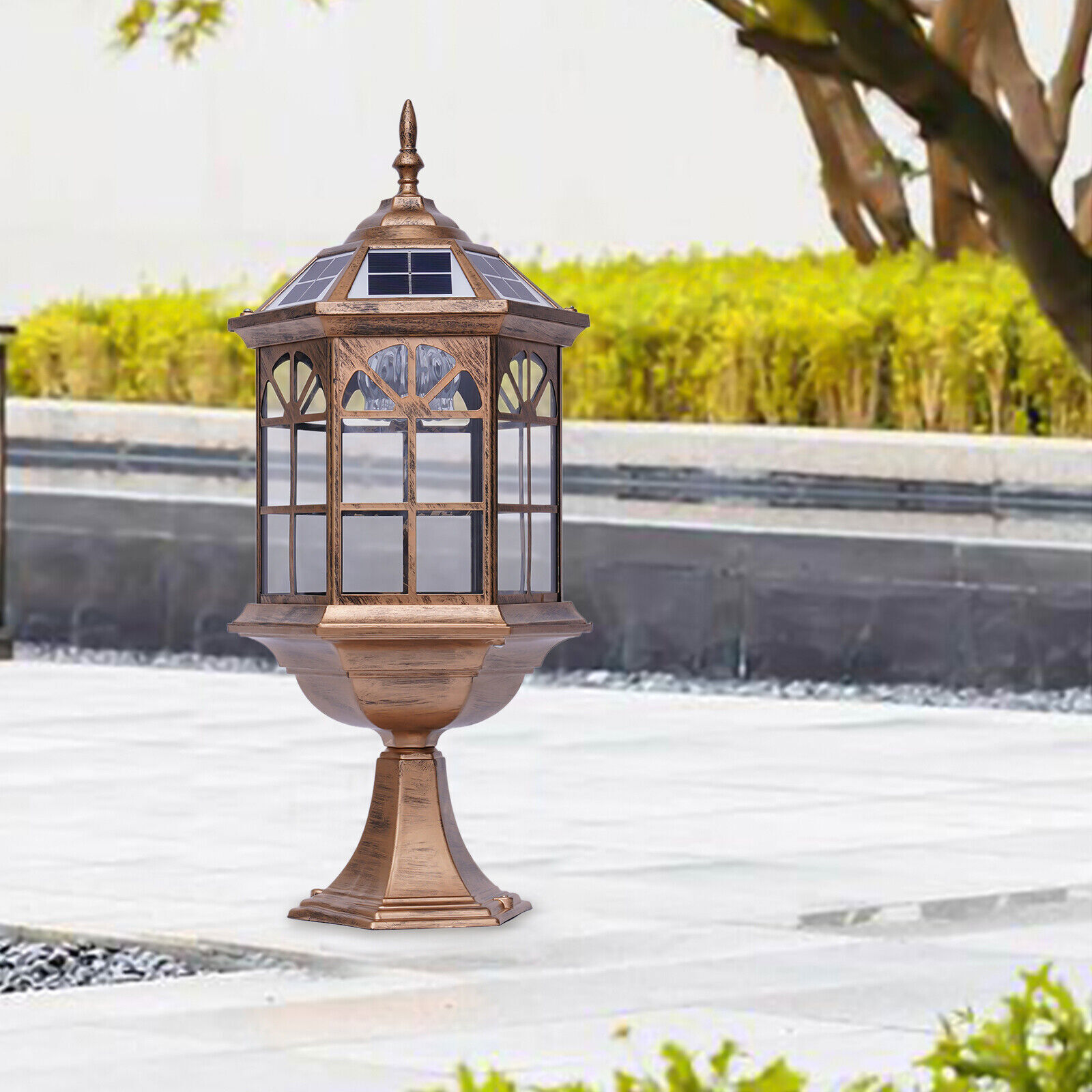 LED Aluminum Solar Post Light Lamp For Outdoor Garden Post Pole Mount