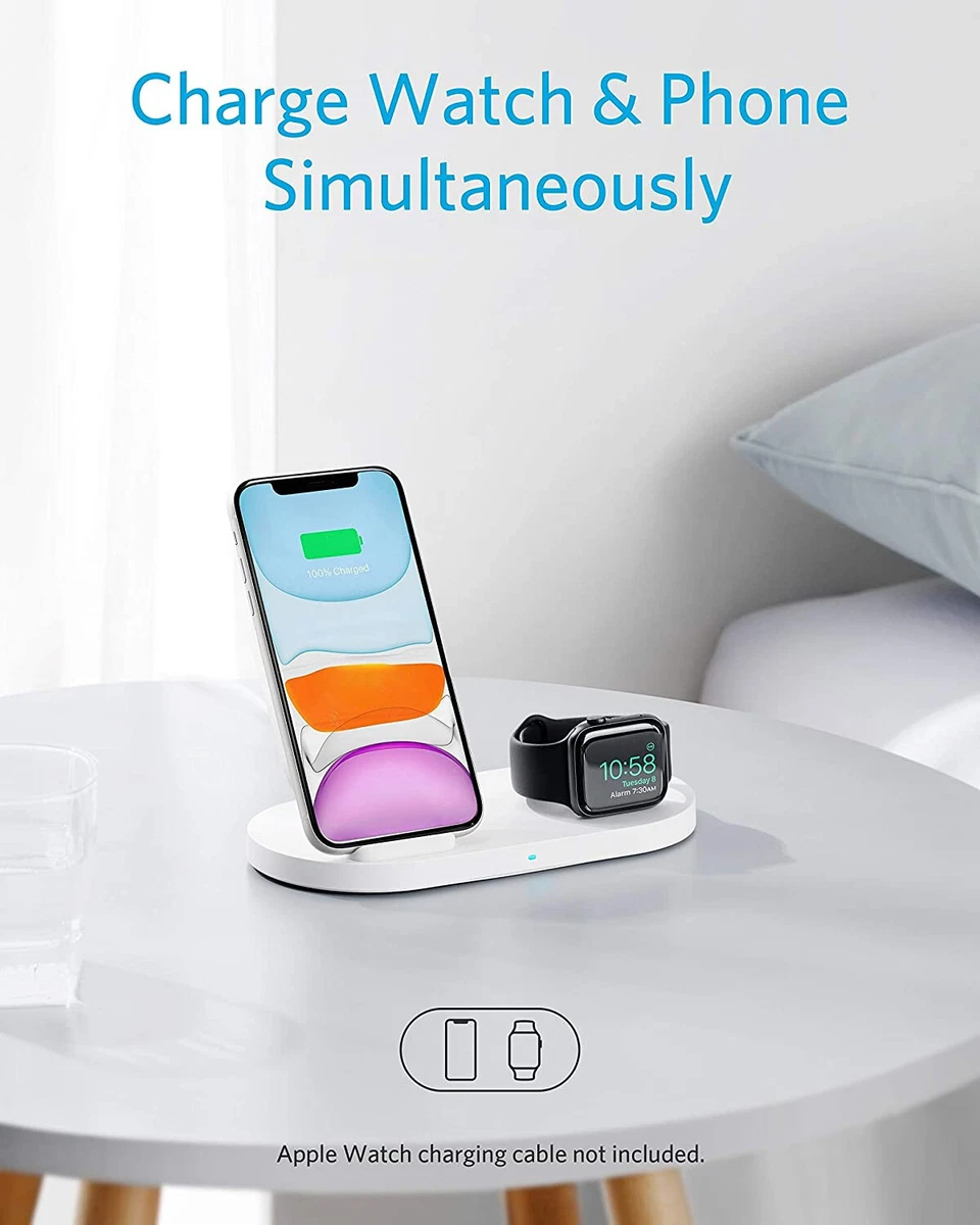 Anker 2 in 1 Wireless Charging Station for iPhone and Apple Watch