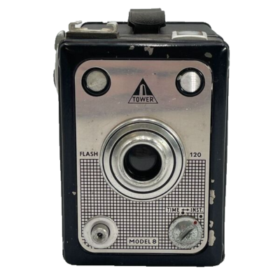 Vintage Tower Model 8 120mm Roll Film 110mm Lens Rare Box Camera