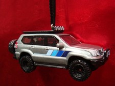  NEW  2005 TOYOTA LAND CRUISER PRADO 4x4 SUV SILVER CHRISTMAS ORNAMENT