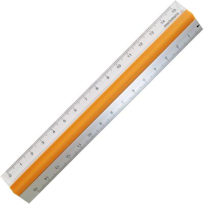 Mochimono Non-Slip Ruler Pitatto Ruler 15cm Orange Savior who solves problems 