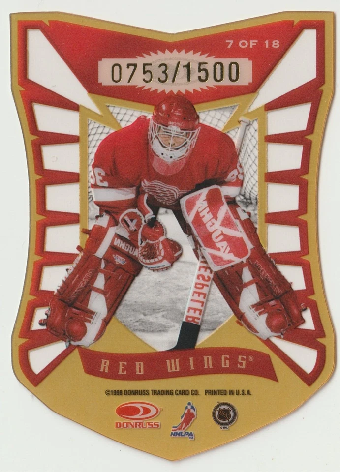 1997-98 Donruss Preferred Color Guard #7 Chris Osgood Red Wings 0753/1500 - Image 2 of 4