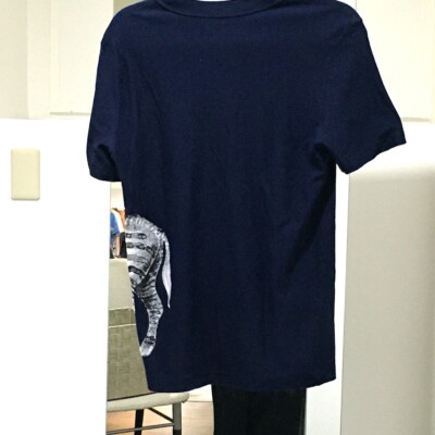 LOUIS VUITTON Chapman Horse Zebra Short Sleeve T-shirt Cotton Navy