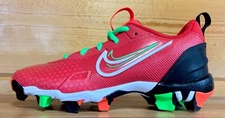 Kids Nike Trout 9 Keystone Baseball Cleats Size 3Y or 6Y RED/BLACK/WHITE/NEON