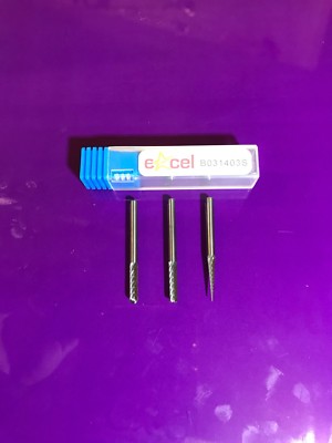 3 Stück 3 mm Gratset - Zylinder, Kugelnasenzylinder und spitzkegel 