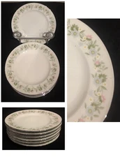 VINTAGE Johann Haviland Plates 6” Fine China FOREVER SPRING 6-Piece Set