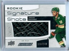 2018-19 Upper Deck Engrained Rookie Signature Shots RSSJG Jordan Greenway110/249