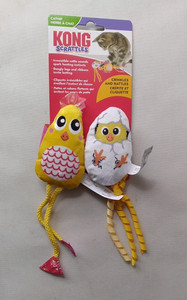 Kong Cat Toy Scrattles Chicken 2 pk w Catnip NEW