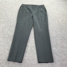 Talbots Petites Pants Womens 12P Gray Dress Trousers Straight Leg Work Career