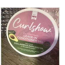 Curlshow Leave-In Conditioner Gel Collagen Avocado Oil 16 oz Standard Size