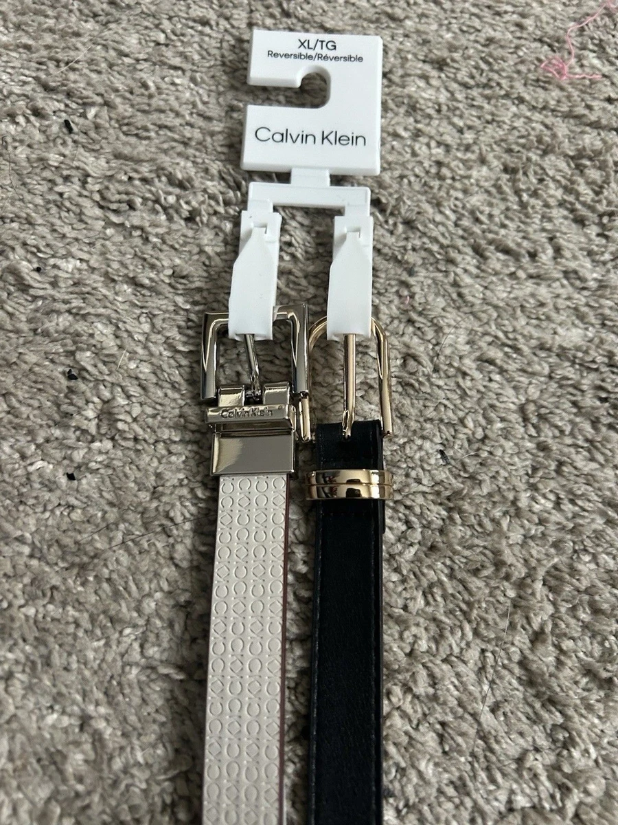 Calvin Klein 2 Piece Reversible Belt Black / White Size XL New $50 Calvin Klein Men main image 2