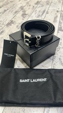 YSL CASSANDRE BELT IN LAMBSKIN BLACK - BRAND NEW WITH TAGS - Size YSL  95/ GB 38