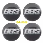 Resin Stickers Reflect Logo BBS Decals Emblem Wheels Center Cap 4 pcs Size 64mm