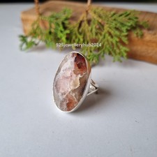 Crazy Lace Agate Gemstone Ring 925 Sterling Silver Anniversary Gift Ring PG6812
