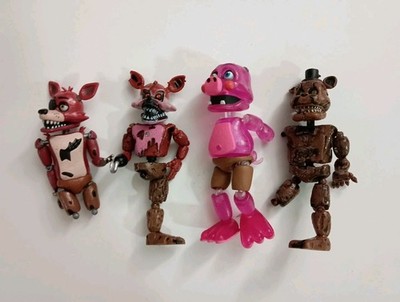 Lot Of 4 Incomplete Five Nights At Freddy's Figures FNAF Foxy Fazbear