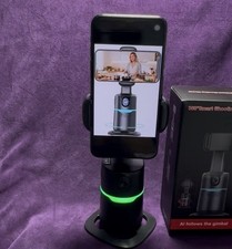 Gimbal 360  Rotation Face Auto Tracking Phone Holder w/Remote  adjustable lens.