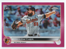2022 Topps Chrome Zac Lowther Rookie RC Magenta Refractor /399 #159 Orioles