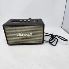 Marshall Action Bluetooth Speaker Black Tested Working W Power Cable