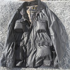 Barbour Tailored Sapper Wax Jacket Mens XXL Black Utility Field Coat – Excellent
